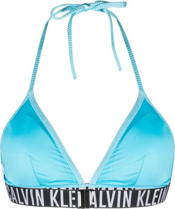 Calvin Klein Bikinitop met logoband Blauw