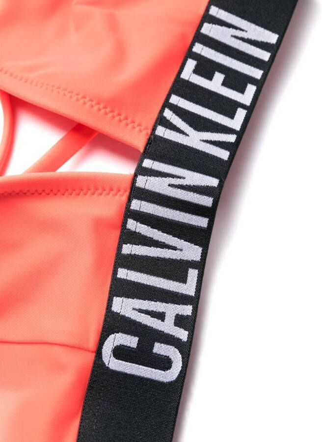 Calvin Klein Bikinitop met logoband Rood