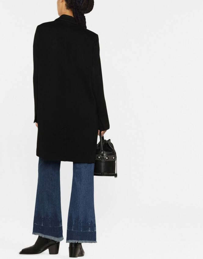 Calvin Klein Mantel met enkele rij knopen Zwart