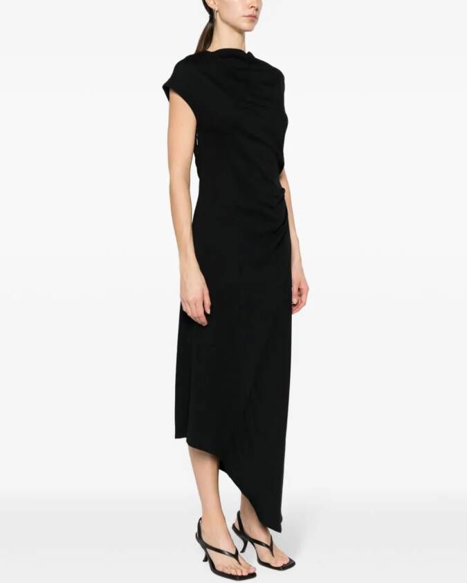 Calvin Klein Maxi-jurk met boothals Zwart