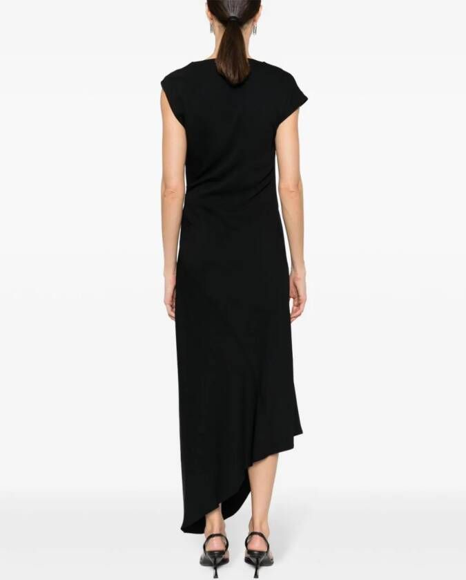 Calvin Klein Maxi-jurk met boothals Zwart