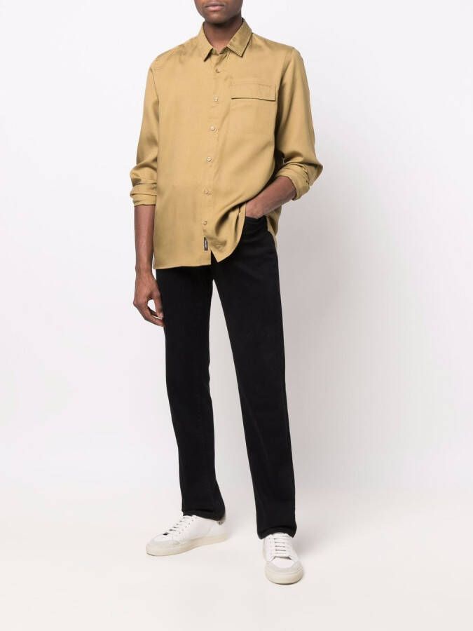 Calvin Klein Overhemd met borstzak Bruin