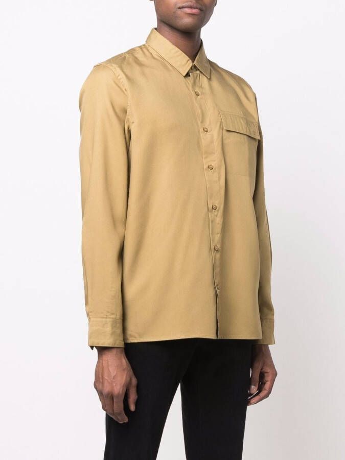 Calvin Klein Overhemd met borstzak Bruin