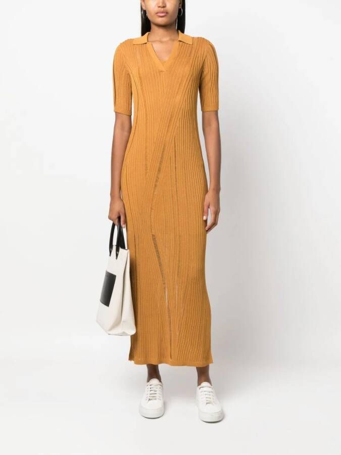 Calvin Klein Ribgebreide jurk Oranje