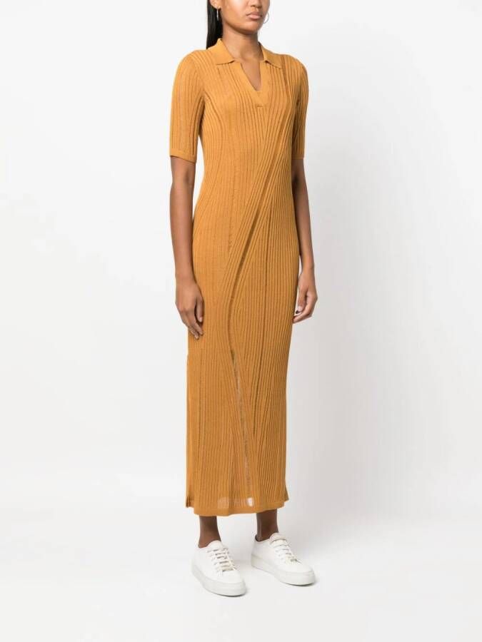 Calvin Klein Ribgebreide jurk Oranje