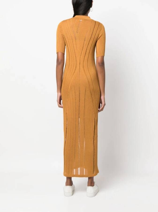 Calvin Klein Ribgebreide jurk Oranje