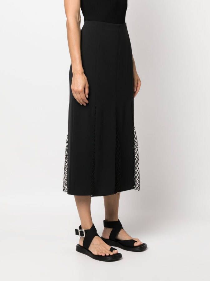 Calvin Klein Rok met mesh vlak Zwart