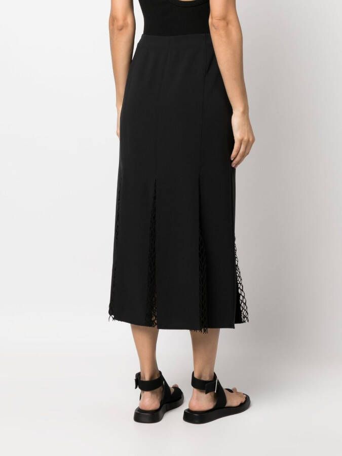 Calvin Klein Rok met mesh vlak Zwart