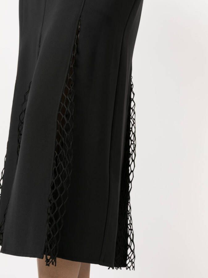 Calvin Klein Rok met mesh vlak Zwart
