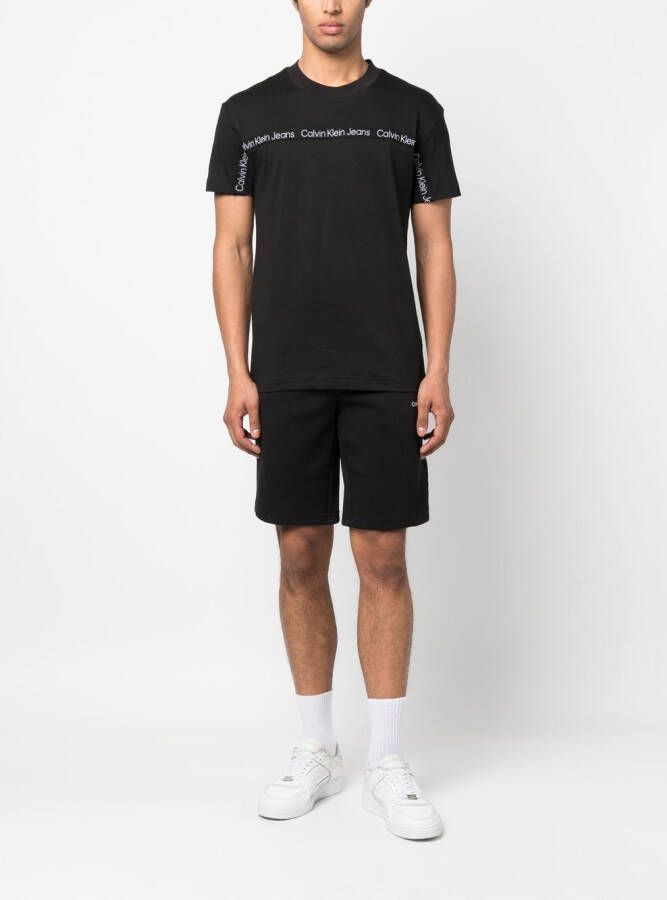 Calvin Klein Shorts met logoprint Zwart