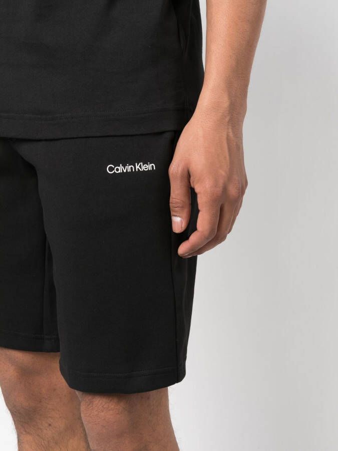Calvin Klein Shorts met logoprint Zwart