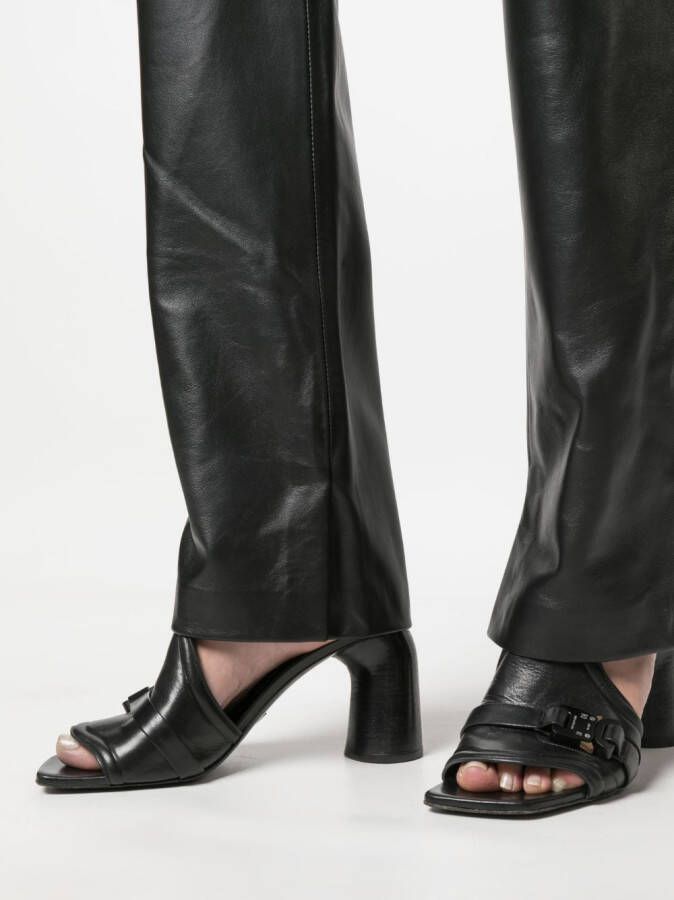Calvin Klein Leren broek Zwart