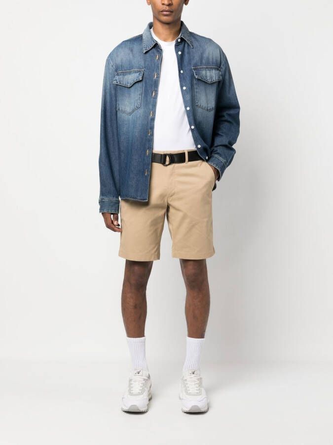 Calvin Klein Slim-fit twill shorts Beige