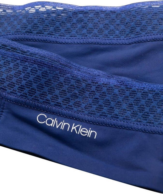 Calvin Klein String met mesh tailleband Blauw