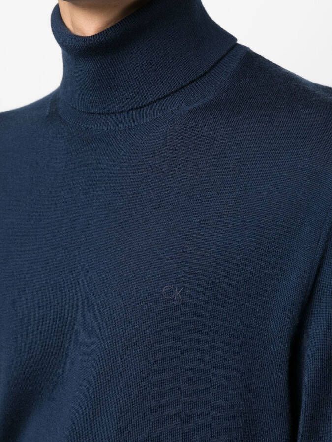 Calvin Klein Trui met geborduurd logo Blauw
