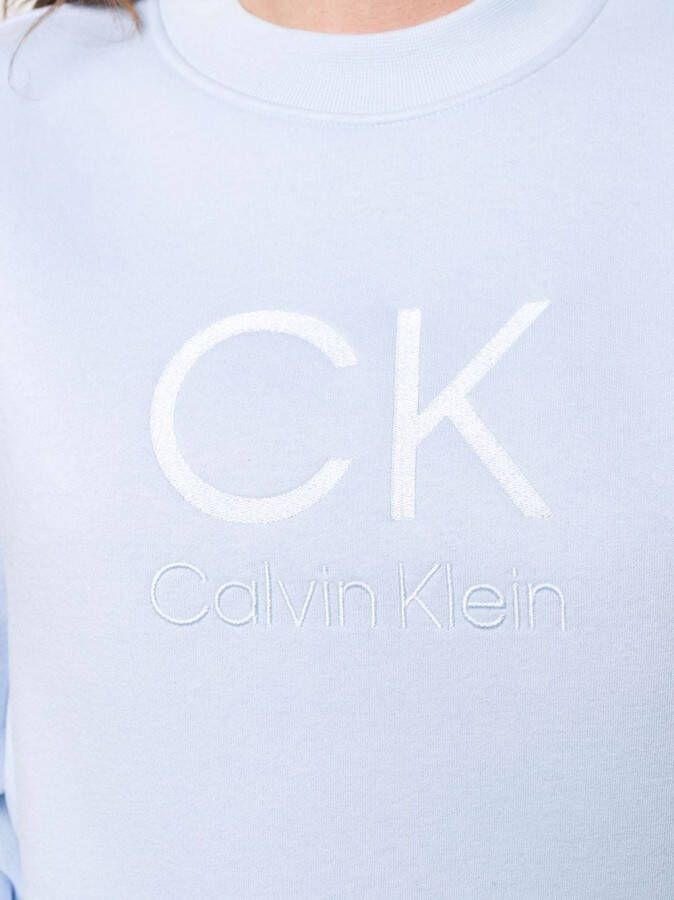 Calvin Klein Sweater met logoprint Blauw