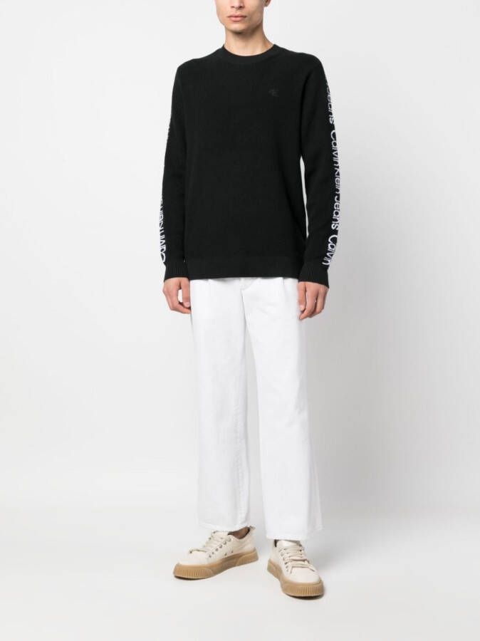 Calvin Klein Sweater met ronde hals Zwart