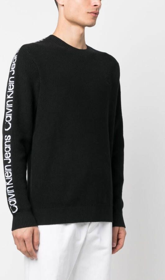 Calvin Klein Sweater met ronde hals Zwart