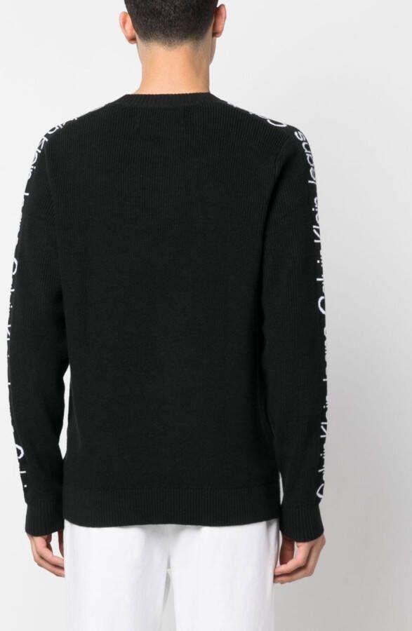 Calvin Klein Sweater met ronde hals Zwart