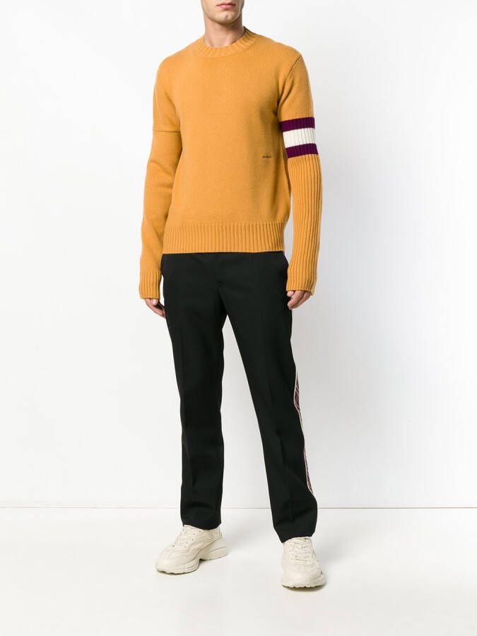 Calvin Klein tartan stripe trousers Zwart