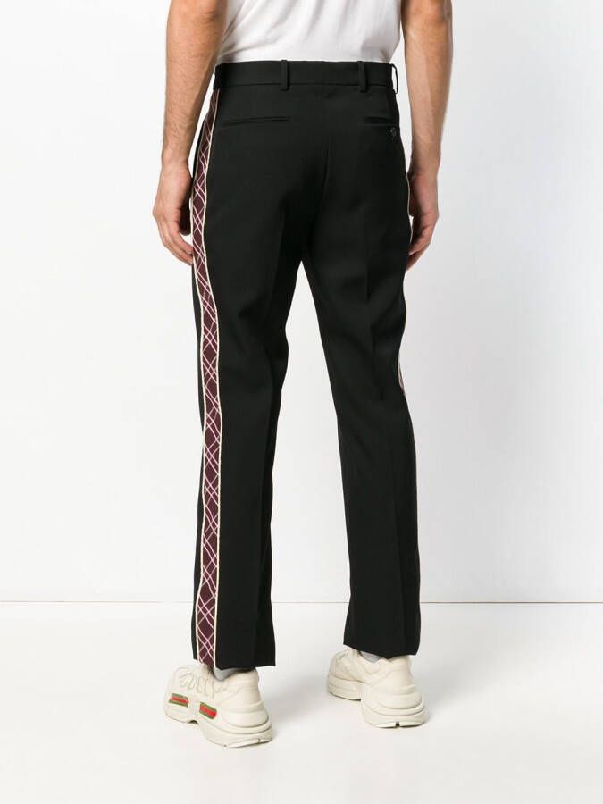 Calvin Klein tartan stripe trousers Zwart