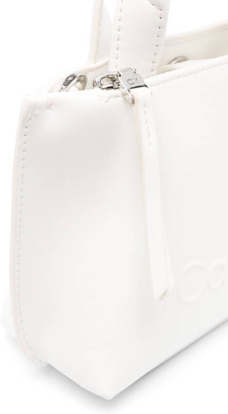 Calvin Klein Tas met reliëf logo Wit