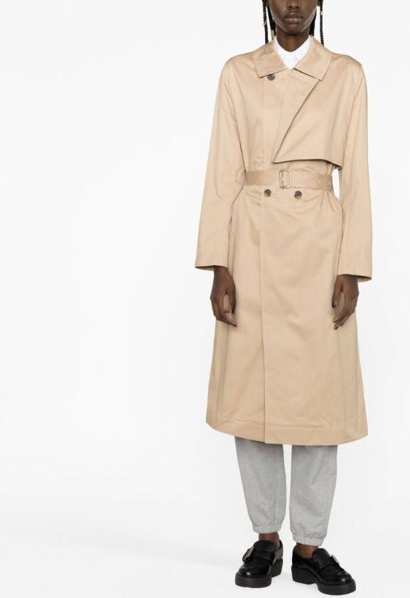 Calvin Klein Trenchcoat met dubbele rij knopen Beige