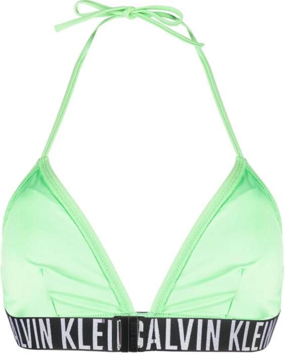 Calvin Klein Triangel bikinitop Groen