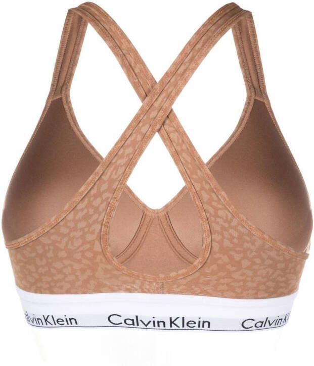 Calvin Klein Underwear Bralette met luipaardprint Bruin