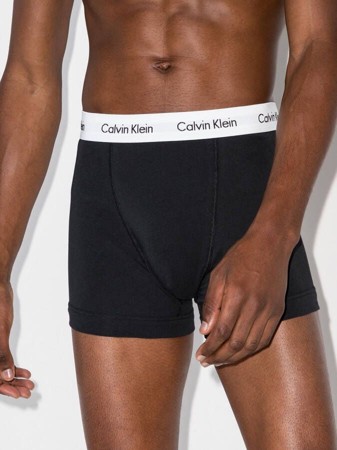 Calvin Klein Underwear Set van drie boxershorts met logo tailleband Zwart