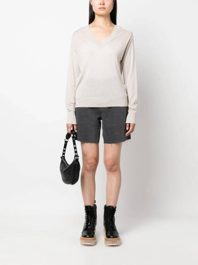 Calvin Klein V-neck wool jumper Beige
