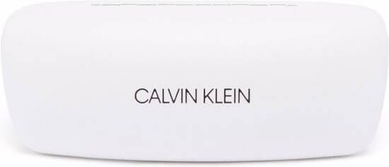 Calvin Klein Zonnebril met oversized montuur Zilver