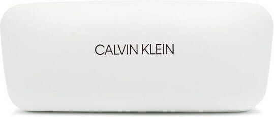 Calvin Klein Zonnebril met rond montuur Blauw