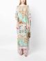 Camilla Zijden kaftan Blauw - Thumbnail 2