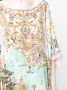Camilla Zijden kaftan Blauw - Thumbnail 5