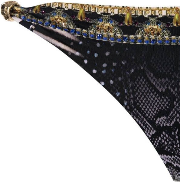 Camilla Bikini met dierenprint Zwart