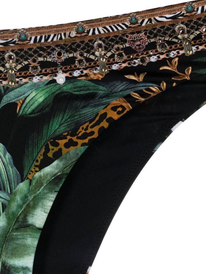 Camilla Bikinislip met tijgerprint Groen
