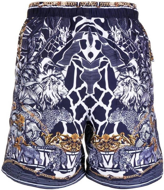 Camilla Shorts met grafische print Blauw