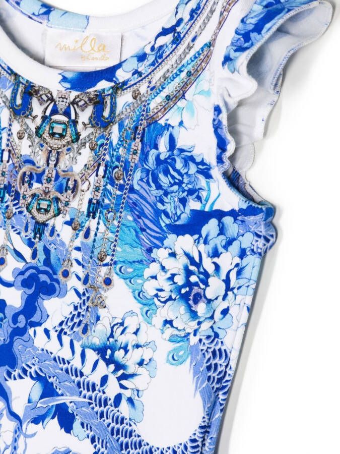 Camilla Mouwloze body Blauw