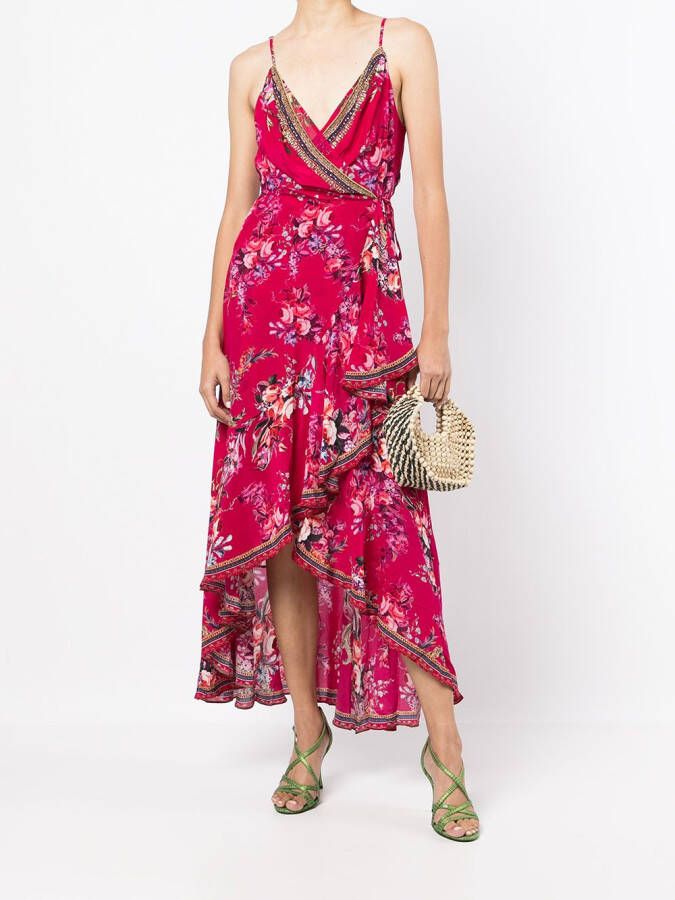Camilla Maxi-jurk met bloemenprint Roze
