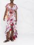 Camilla Maxi-jurk met bloemenprint Wit - Thumbnail 2