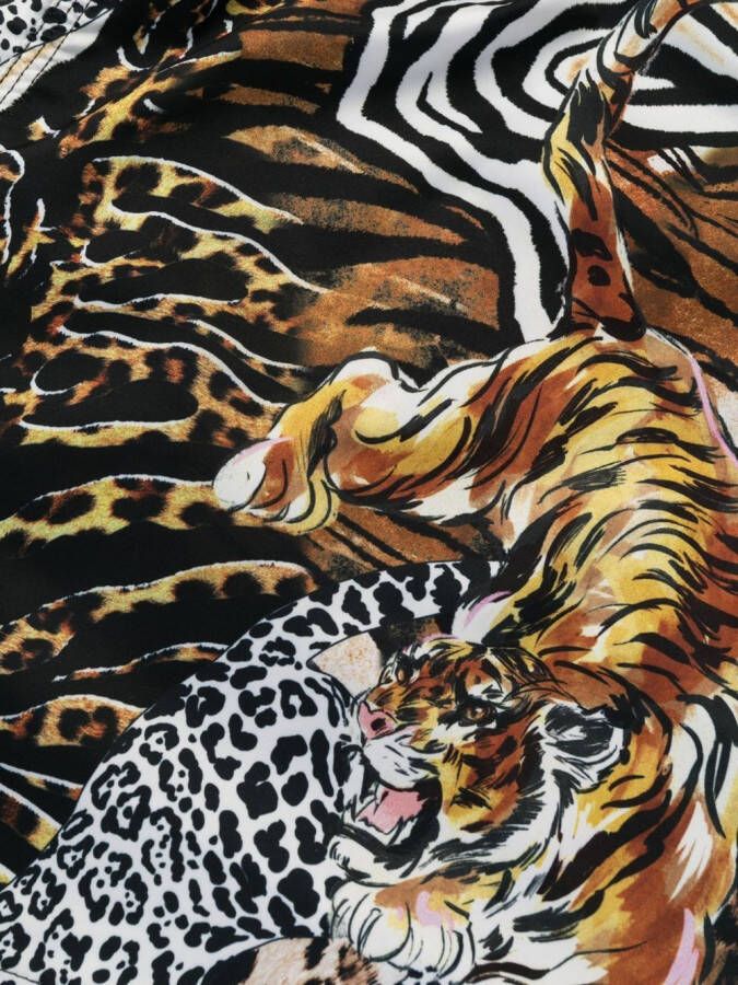 Camilla Zwembroek met dierenprint Bruin