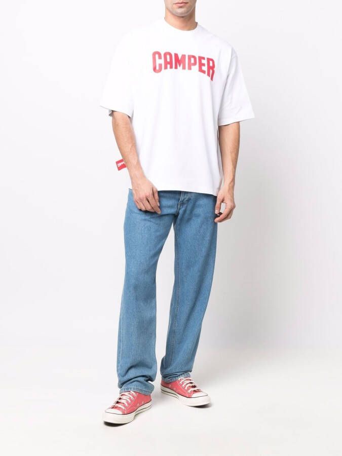 Camper T-shirt met logoprint Wit