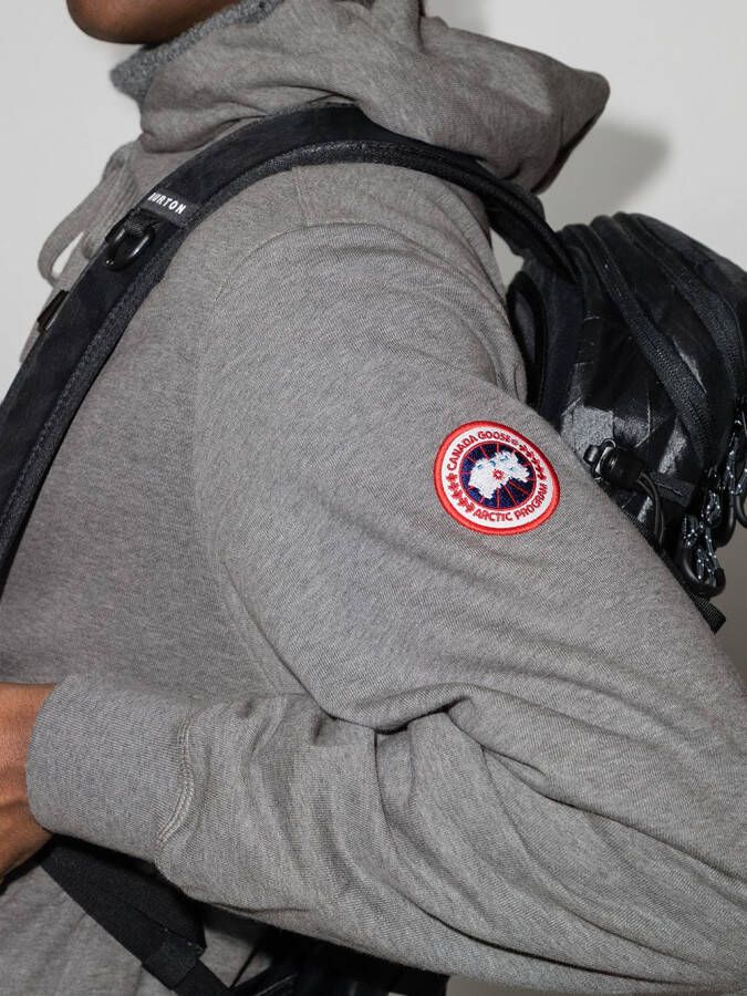 Canada Goose Hoodie met logopatch Grijs