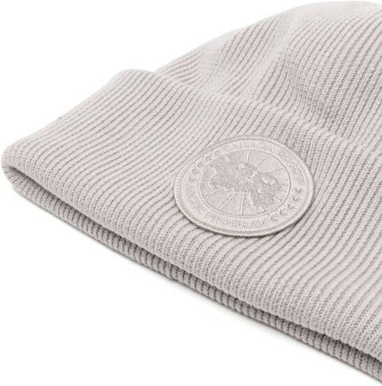 Canada Goose Muts met logopatch Grijs