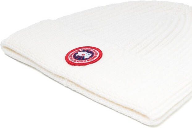 Canada Goose Muts met logopatch Wit
