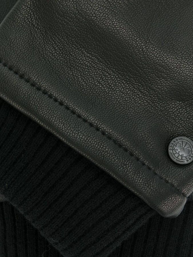 Canada Goose ribbed cuff gloves Zwart