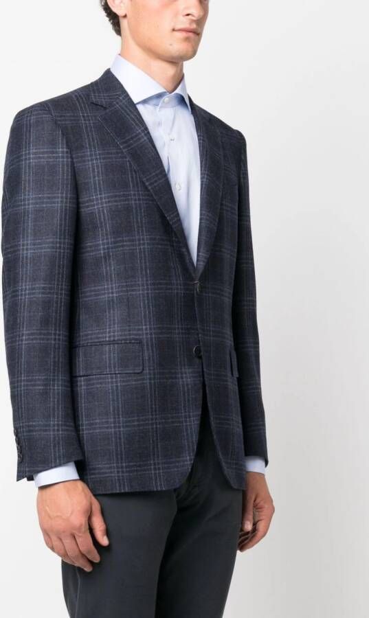 Canali Blazer met enkele rij knopen Blauw