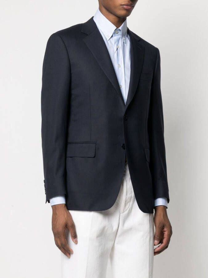 Canali Blazer met enkele rij knopen Blauw