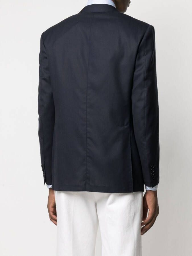 Canali Blazer met enkele rij knopen Blauw